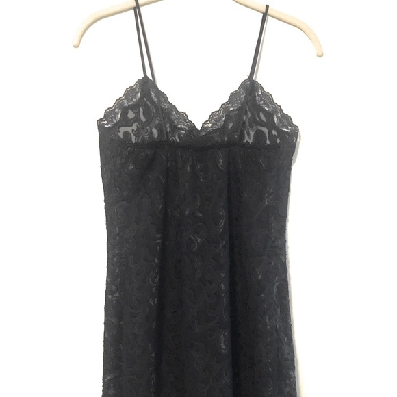 Black Babydoll Silk Like Slip Dress NWOT - Size S - Picture 2 of 6